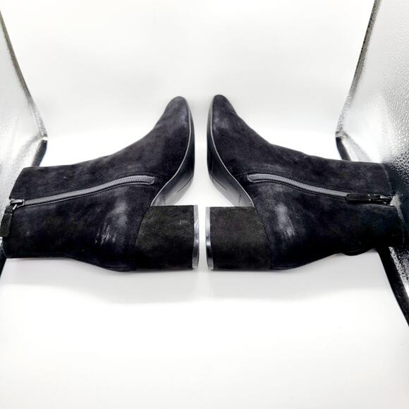 Cole Haan Grand.OS Leah Black Suede Block Heel Ankle Booties Women’s Size 7 - Picture 5 of 13